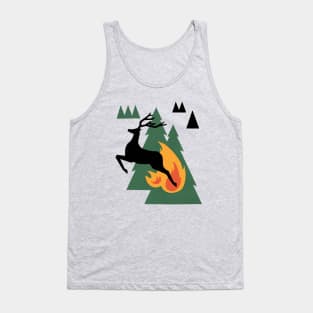 Deer and Wildfire Tank Top